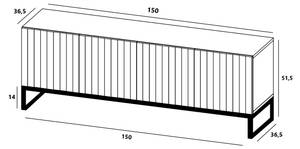 TV-Lowboard Elpis Schwarz