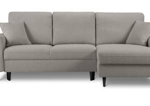 Schlaf-Ecksofa + Box MOGHAN 4 Sitzplätze Grau