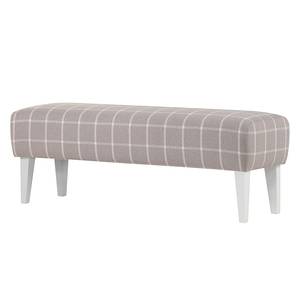 Banc Charline I Tissu - Granit - Blanc