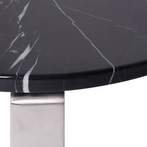 Table d’appoint Aaron Marbre / Acier inoxydable - Noir