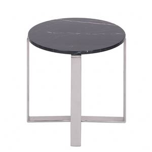 Table d’appoint Aaron Marbre / Acier inoxydable - Noir