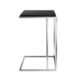 Table d’appoint Ben Marbre / Acier inoxydable - Noir / Argenté