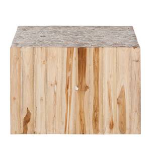 Table d'appoint Brioude Beige - Bois massif - 60 x 45 x 60 cm