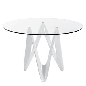 Salontafel Calasetta glas/glasvezel - wit