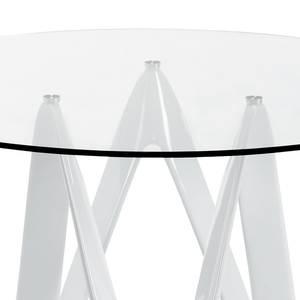 Table d'appoint Calasetta Verre / Fibre de verre - Blanc