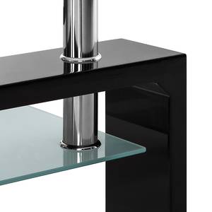 Table d’appoint Glassy I Verre clair / Noir