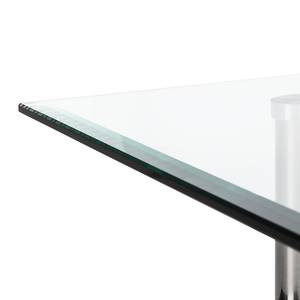 Bijzettafel Glassy I transparant/zwart glas