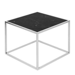 Table d’appoint Jacob Marbre / Acier inoxydable - Noir / Argenté