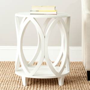 Table d'appoint Jannika Peuplier massif - Blanc