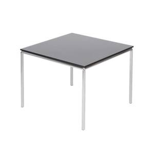 Table d’appoint Julian Verre / Acier inoxydable - Noir