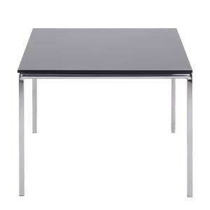 Table d’appoint Julian Verre / Acier inoxydable - Noir