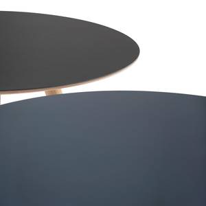 Table d’appoint Kalikka Partiellement en chêne massif - Bleu pétrole / Chêne