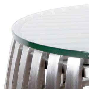 Table d’appoint Liam I Acier inoxydable / Verre