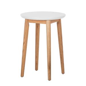 Tavolino Lindholm Bianco/Legno massello di quercia