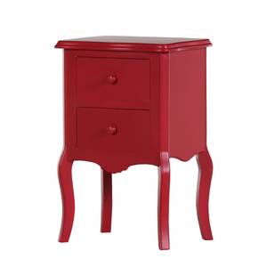 Table d'appoint Lovund Pin partiellement massif - Rouge