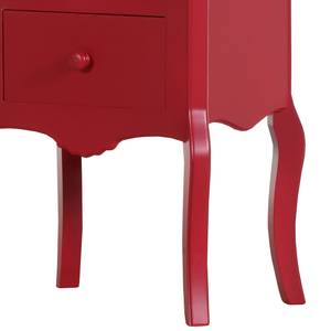 Table d'appoint Lovund Pin partiellement massif - Rouge