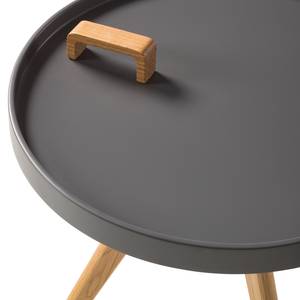 Tavolino Masury Rovere parzialmente massello - antracite/rovere