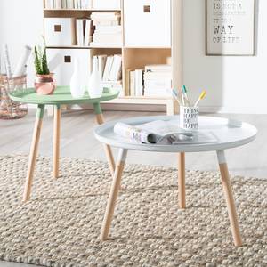 Tables d'appoint Mika (lot de 2) Menthe / Blanc