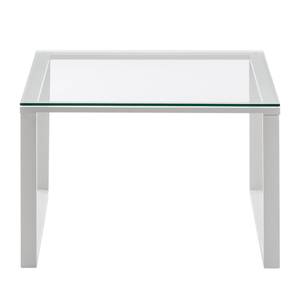 Salontafel Montalto glas/staal - wit