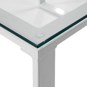 Salontafel Montalto glas/staal - wit