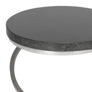 Tavolino Nevina Ferro/Marmo Color argento/Nero