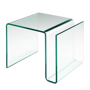 Table d'appoint Newspaper Transparent - Verre - 48 x 42 x 38 cm