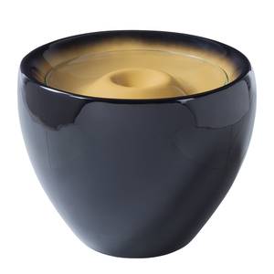 Table dappoint Omchak Verre / Fibre de verre - Jaune brillant / Noir brillant