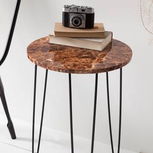 Table d'appoint Prestwood Marbre / Noir