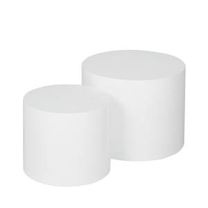 Set tavolini Circle Bianco - Bianco lucido