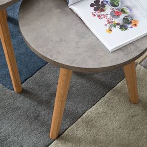 Tavolino Nilla II (2 pezzi) Rovere parzialmente massello - Effeto cemento