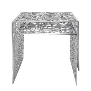 Tables gigognes Spidernet (lot de 2) Aluminium