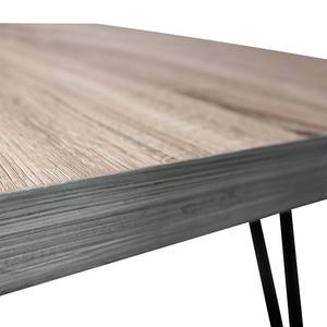 Tavolino Strut II Parzialmente in legno massello di paulonia - Quercia bianco decapato / Nero