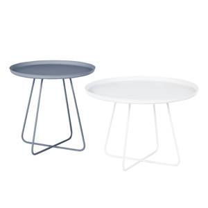 Tables gigognes Tuula (lot de 2) Gris foncé / Blanc