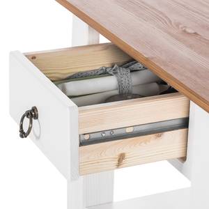 Salontafel Valmer I massief grenenhout wit - Grenenhout wit/Grenenhout honingkleurig