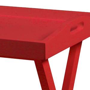 Tavolino Vassia Parzialmente legno di pino massello Rosso