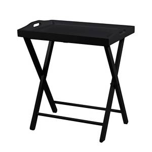 Table d'appoint Vassia Pin partiellement massif - Noir