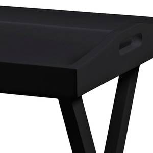 Table d'appoint Vassia Pin partiellement massif - Noir