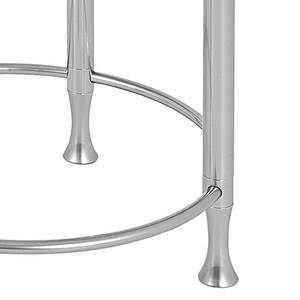 Table d'appoint Vienne Rond - Aspect aluminium