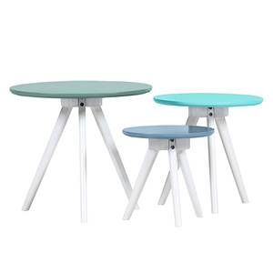 Tables gigognes Bubblegum (lot de 3) Bleu Verni