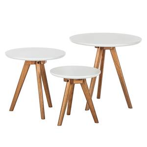 Tables gigognes Past (lot de 3) Blanc - Bois manufacturé - Bois/Imitation