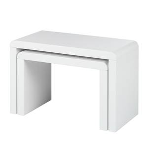 Tavolino Chris (set da 2) bianco lucido