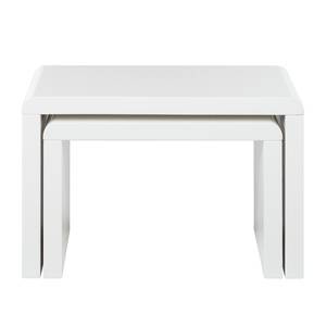 Set de tables d'appoint Chris Blanc brillant