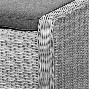 Hocker Sevilla Polyrattan - Grau