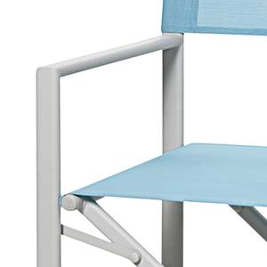 Chaise de jardin Messina I Aluminium / Ergotex Crème Bleu clair