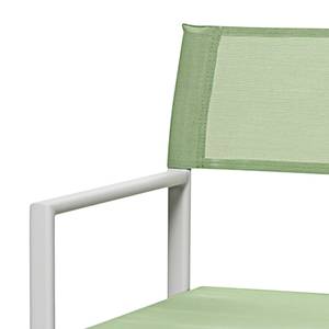 Sedia da giardino Messina Alluminio/Ergotex Color crema/Verde chiaro