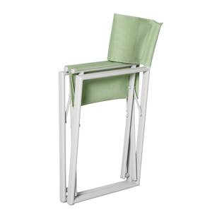 Sedia da giardino Messina Alluminio/Ergotex Color crema/Verde chiaro