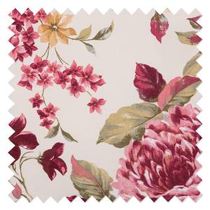 Fauteuil Philipp Tissu avec motif floral Beige / Rose