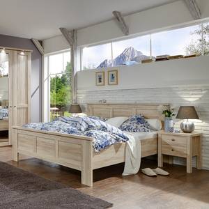 Bed Bergamo Grof gezaagd eikenhouten look - 160 x 210cm