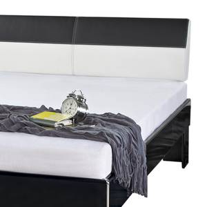 Bed Cameron zwart/wit - 120 x 200cm - Met lattenbodem & matras