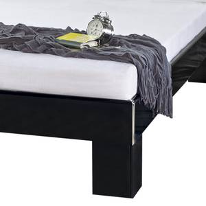 Bed Cameron zwart/wit - 140 x 200cm - Met lattenbodem & matras